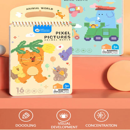 Jar Melo Pixel Pictures Colouring Books - Jaiman Toys