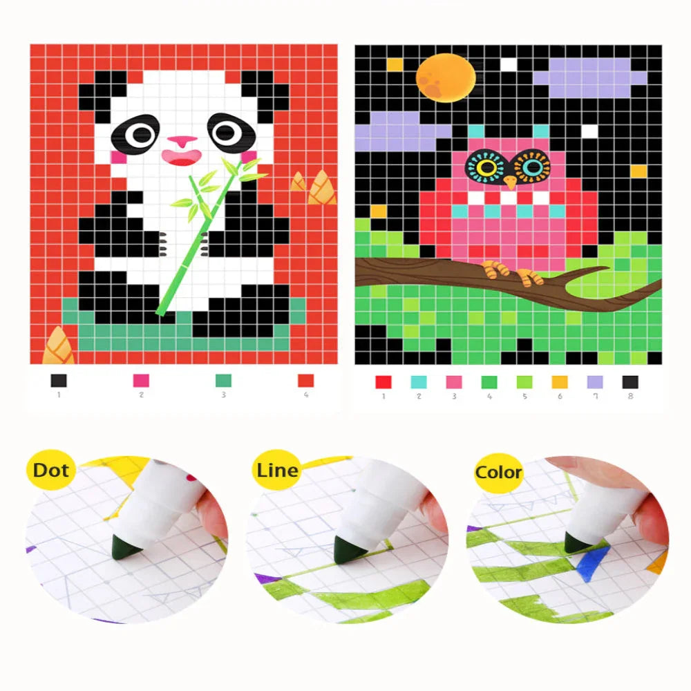 Jar Melo Pixel Pictures Colouring Books - Jaiman Toys