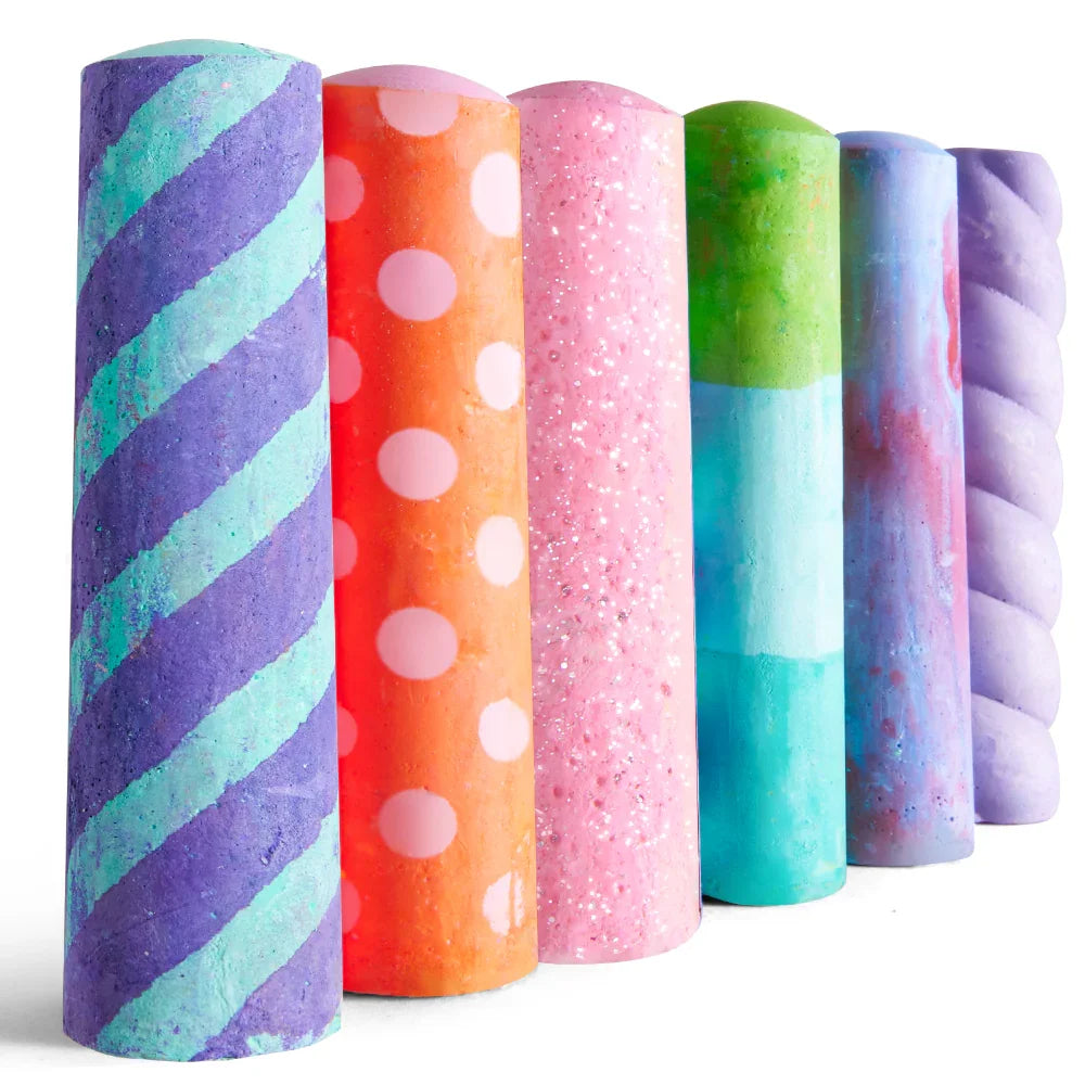 Jar Melo Rainbow Wow Sidewalk Chalk-36 Colors - Jaiman Toys