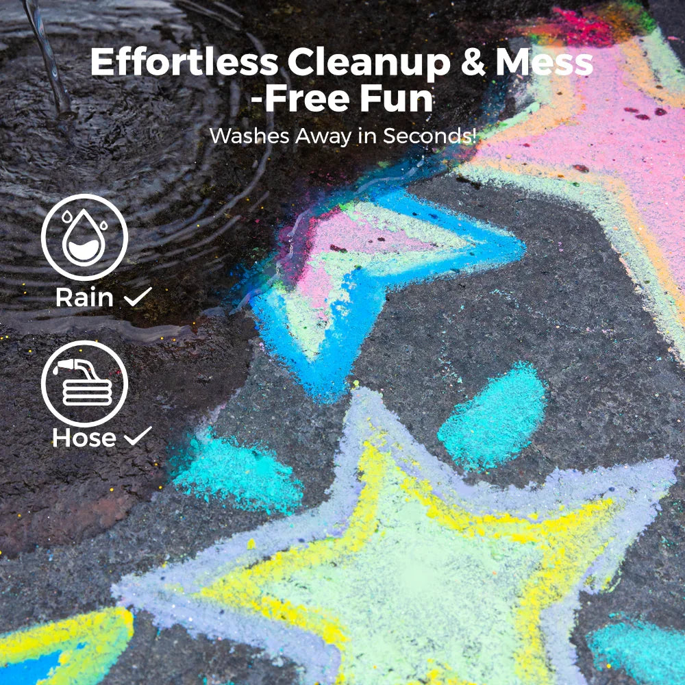 Jar Melo Rainbow Wow Sidewalk Chalk-36 Colors - Jaiman Toys