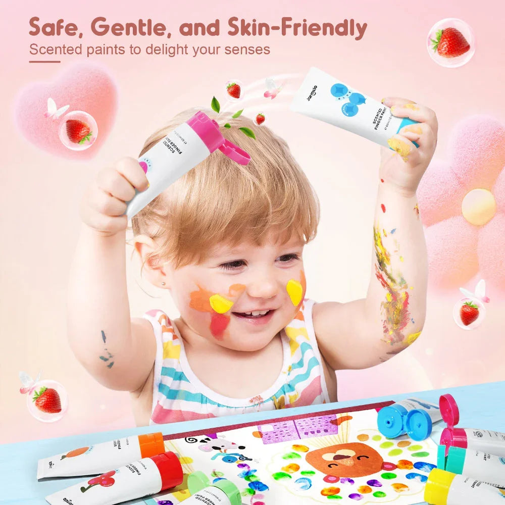Jar Melo Scented Finger Paint-8 colors - Jaiman Toys