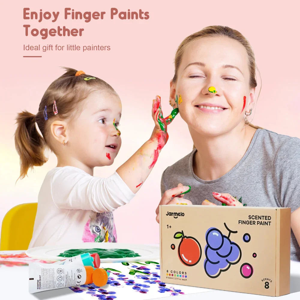Jar Melo Scented Finger Paint-8 colors - Jaiman Toys