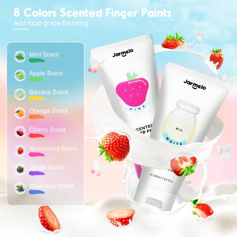 Jar Melo Scented Finger Paint-8 colors - Jaiman Toys
