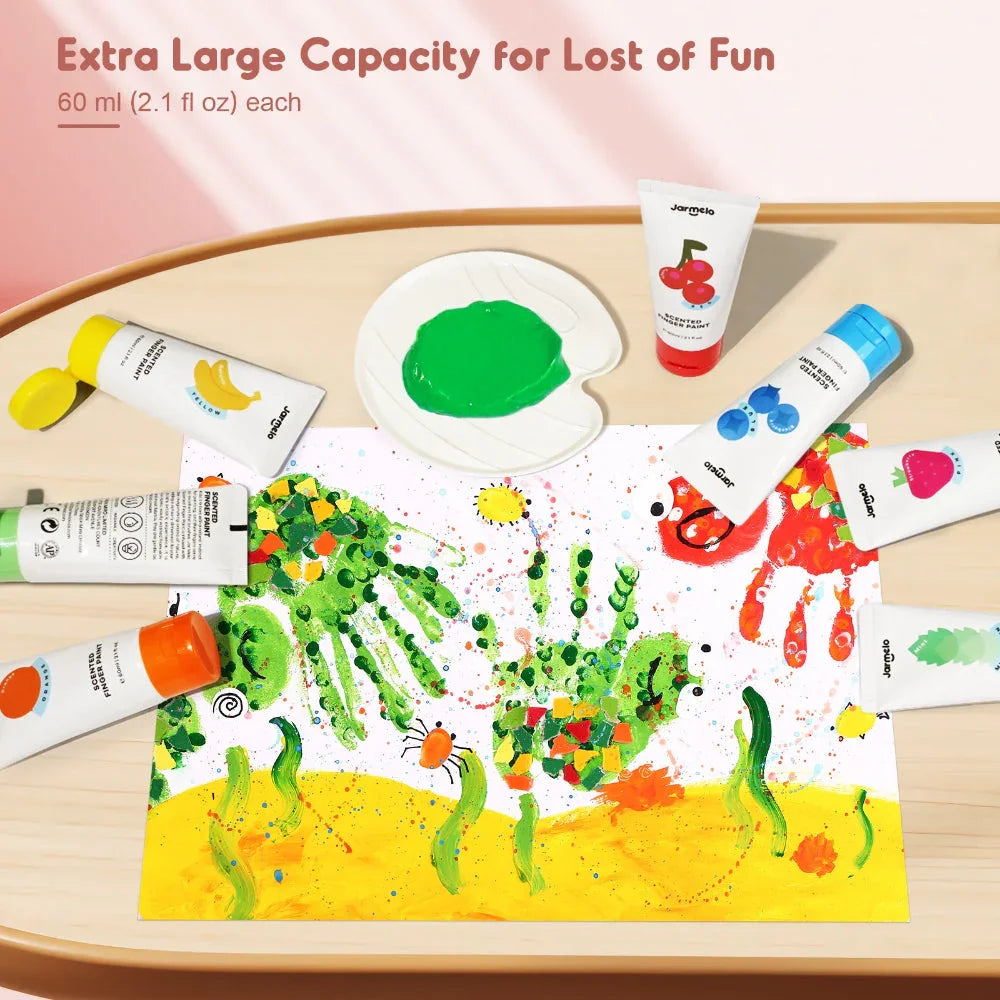Jar Melo Scented Finger Paint-8 colors - Jaiman Toys