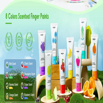 Jar Melo Scented Finger Paint-8 colors - Jaiman Toys