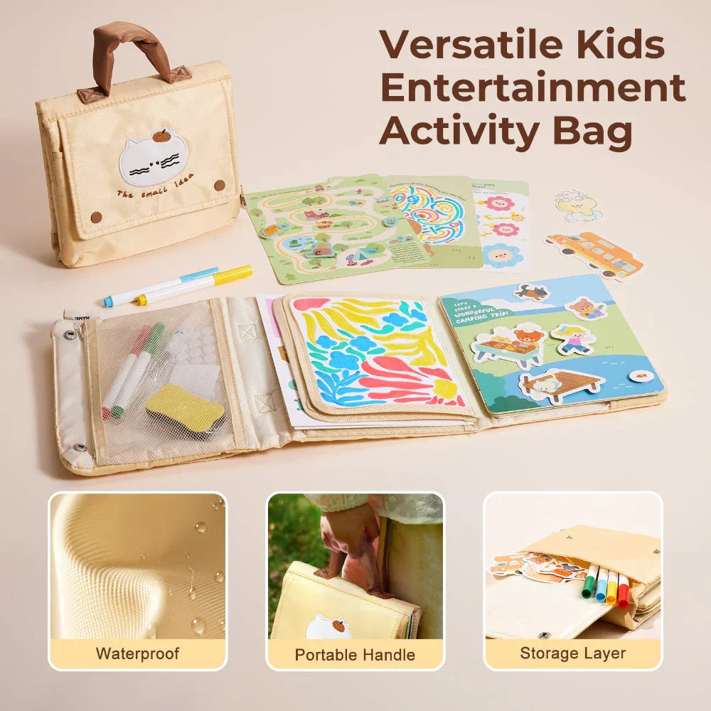 Jar Melo Travel Mate Activity Bag-Purring Kitten - Jaiman Toys