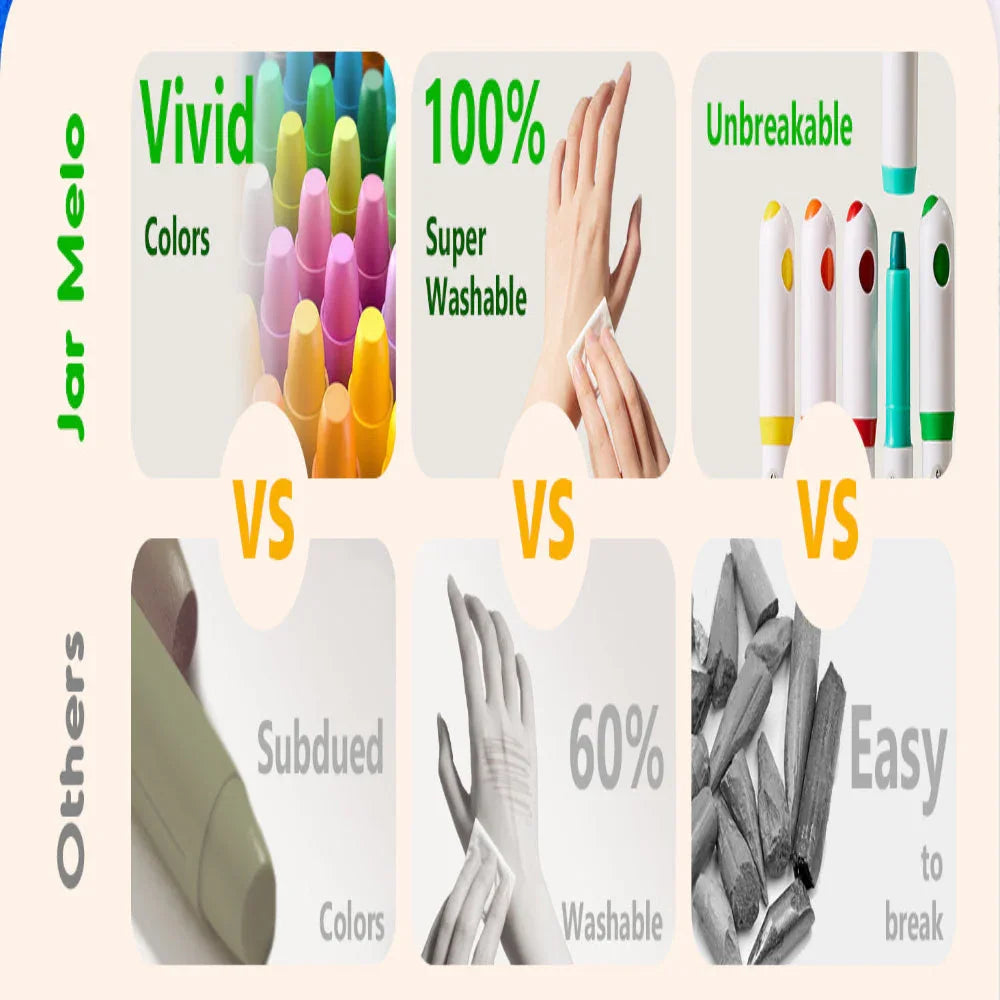 Jar Melo Ultra Silky Washable Crayons - Jaiman Toys