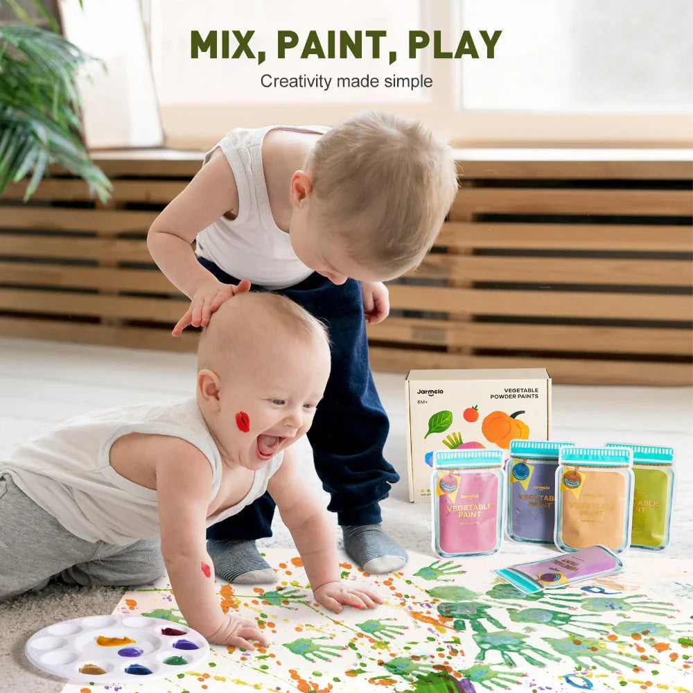 Jar Melo Vegetable Powder Paints- 6 Colors - Jaiman Toys
