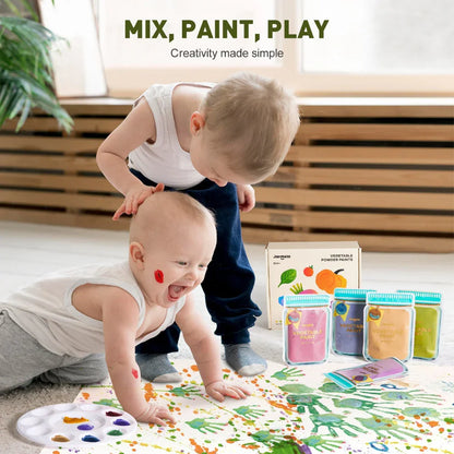 Jar Melo Vegetable Powder Paints- 6 Colors - Jaiman Toys