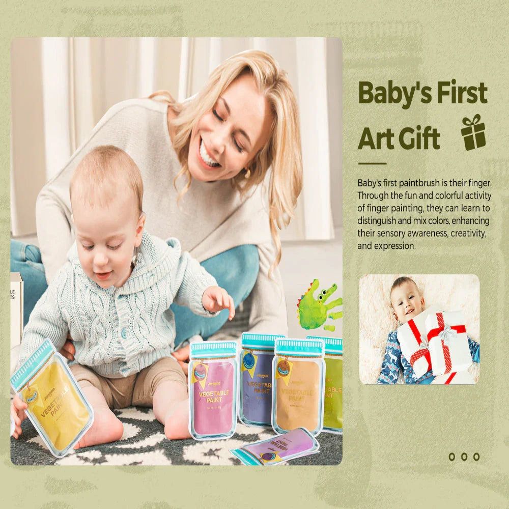 Jar Melo Vegetable Powder Paints- 6 Colors - Jaiman Toys