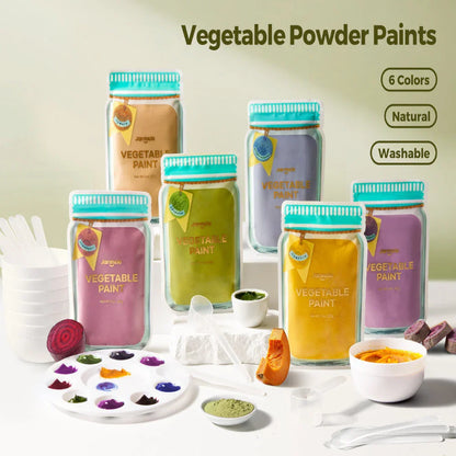 Jar Melo Vegetable Powder Paints- 6 Colors - Jaiman Toys