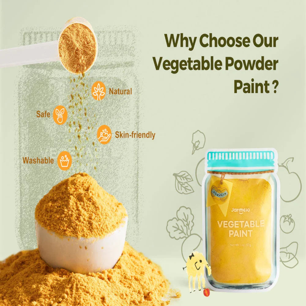 Jar Melo Vegetable Powder Paints- 6 Colors - Jaiman Toys
