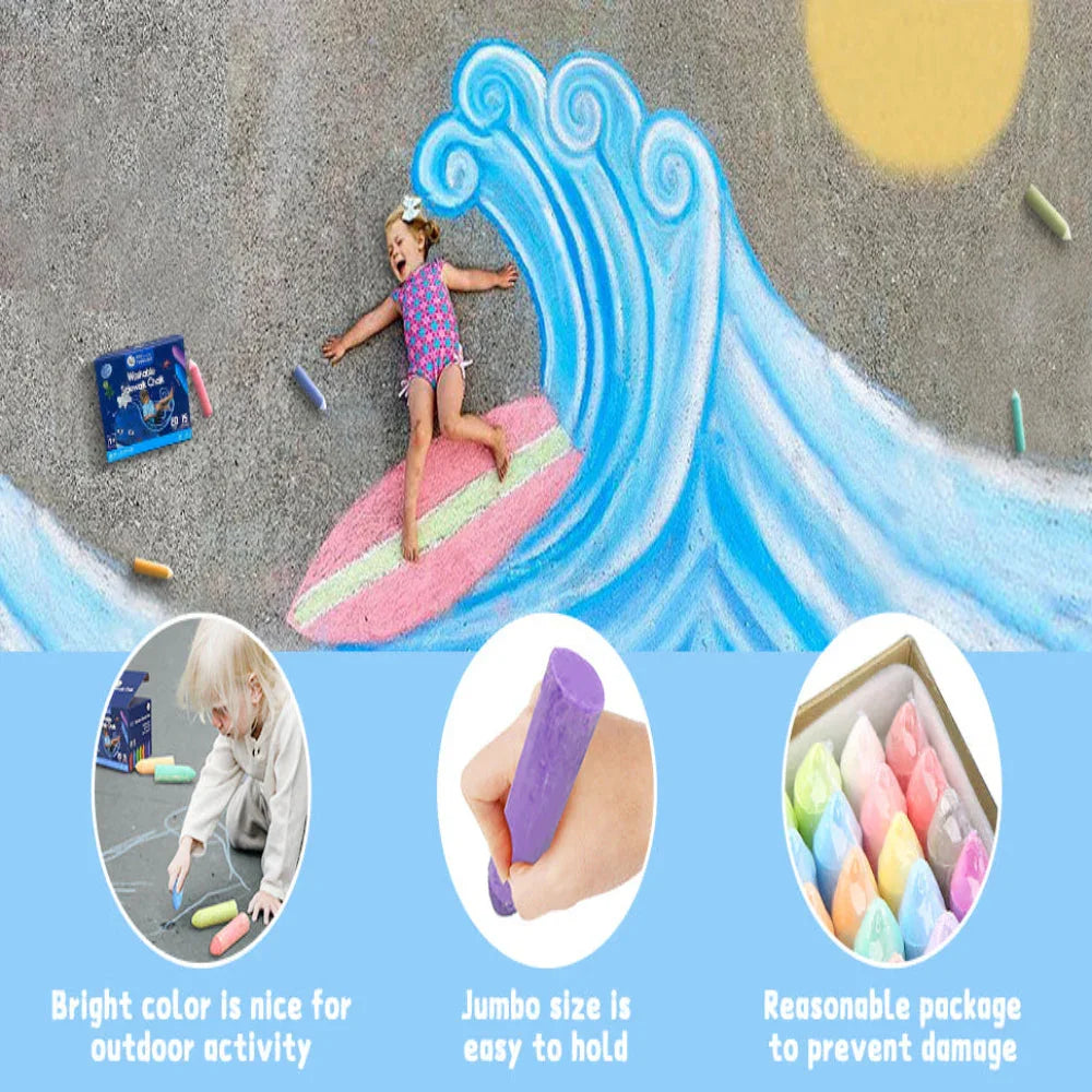 Jar Melo Washable Chalks Set of 15 Colors - Jaiman Toys