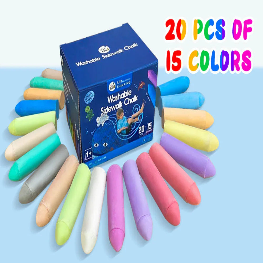 Jar Melo Washable Chalks Set of 15 Colors - Jaiman Toys