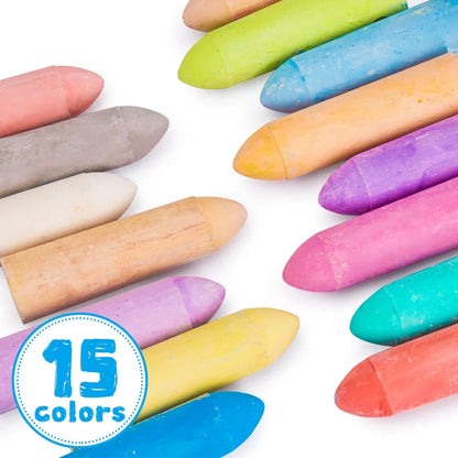 Jar Melo Washable Chalks Set of 15 Colors - Jaiman Toys