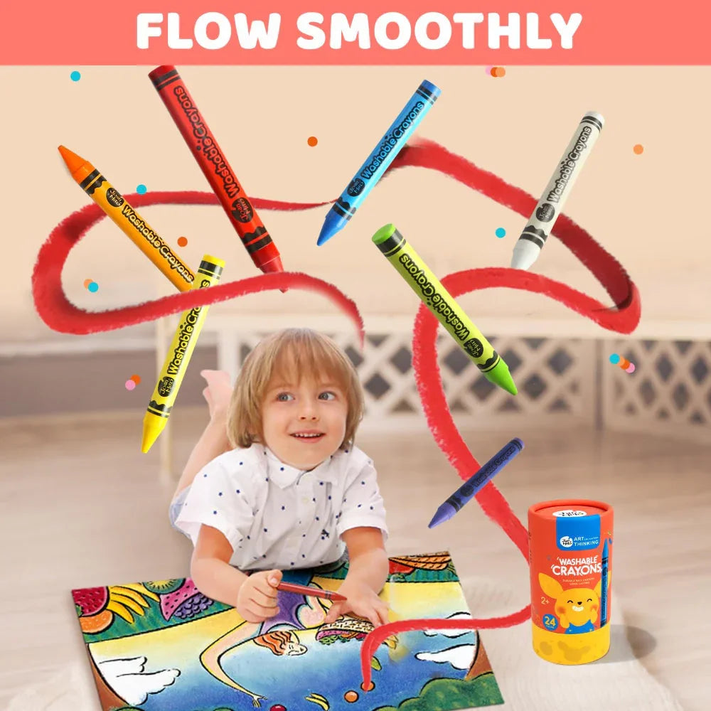 Jar Melo Washable Crayons -24 Colors - Jaiman Toys
