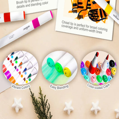 Jar Melo Washable Dual Tip Markers - Jaiman Toys