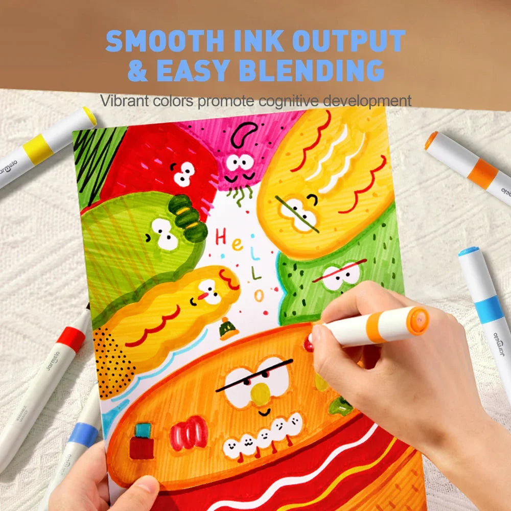 Jar Melo Washable Dual Tip Markers - Jaiman Toys