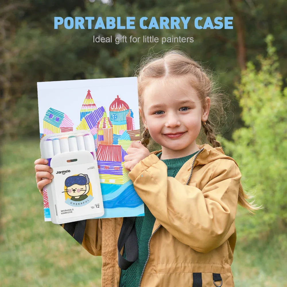 Jar Melo Washable Dual Tip Markers - Jaiman Toys