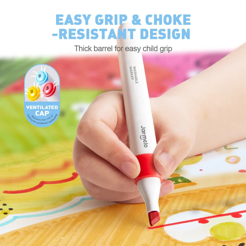 Jar Melo Washable Dual Tip Markers - Jaiman Toys