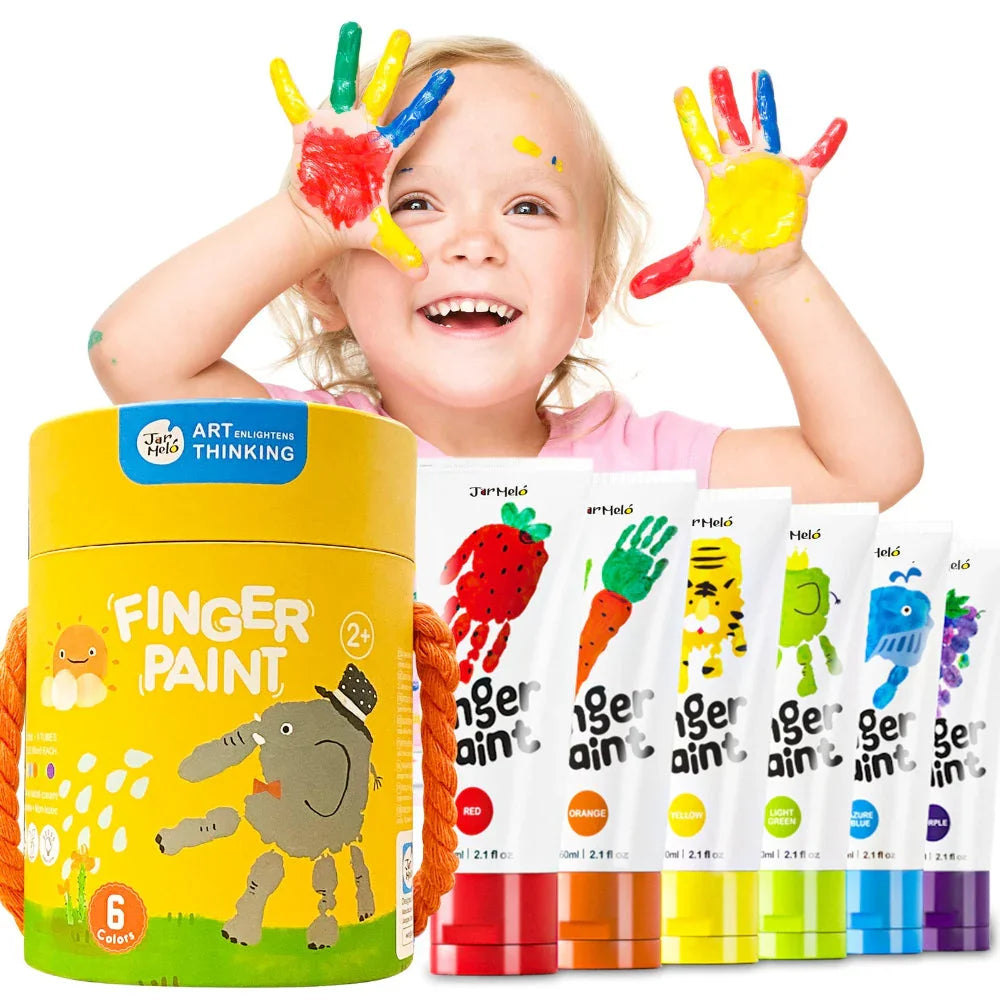Jar Melo Washable Finger Paint Colors Set - Jaiman Toys