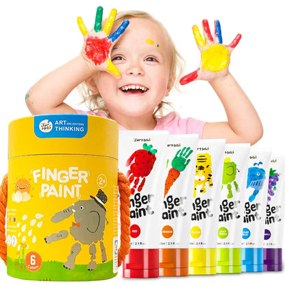 Jar Melo Washable Finger Paint Colors Set - Jaiman Toys