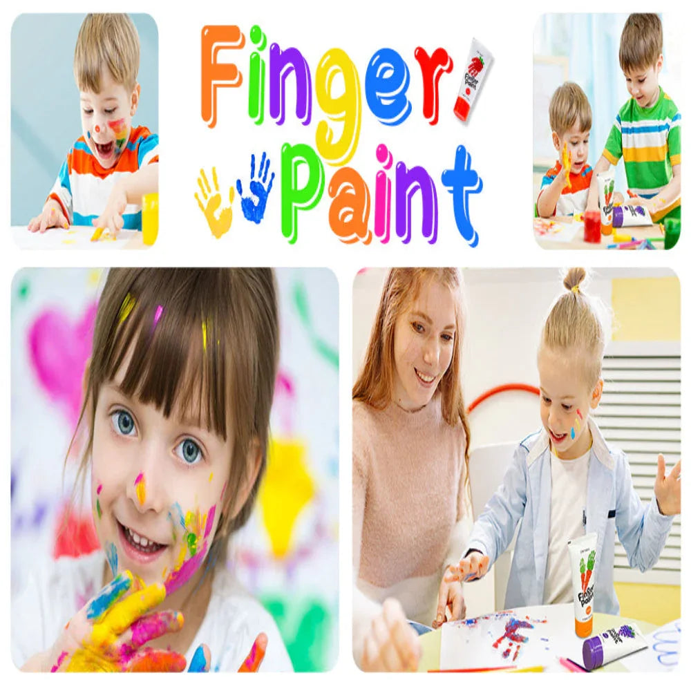 Jar Melo Washable Finger Paint Colors Set - Jaiman Toys