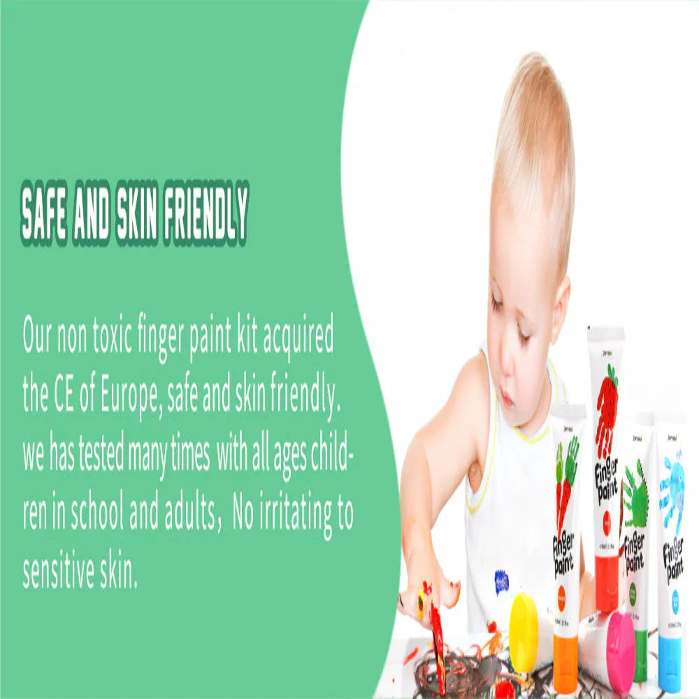 Jar Melo Washable Finger Paint Colors Set - Jaiman Toys