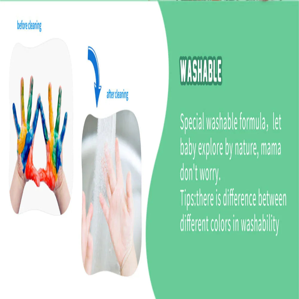 Jar Melo Washable Finger Paint Colors Set - Jaiman Toys