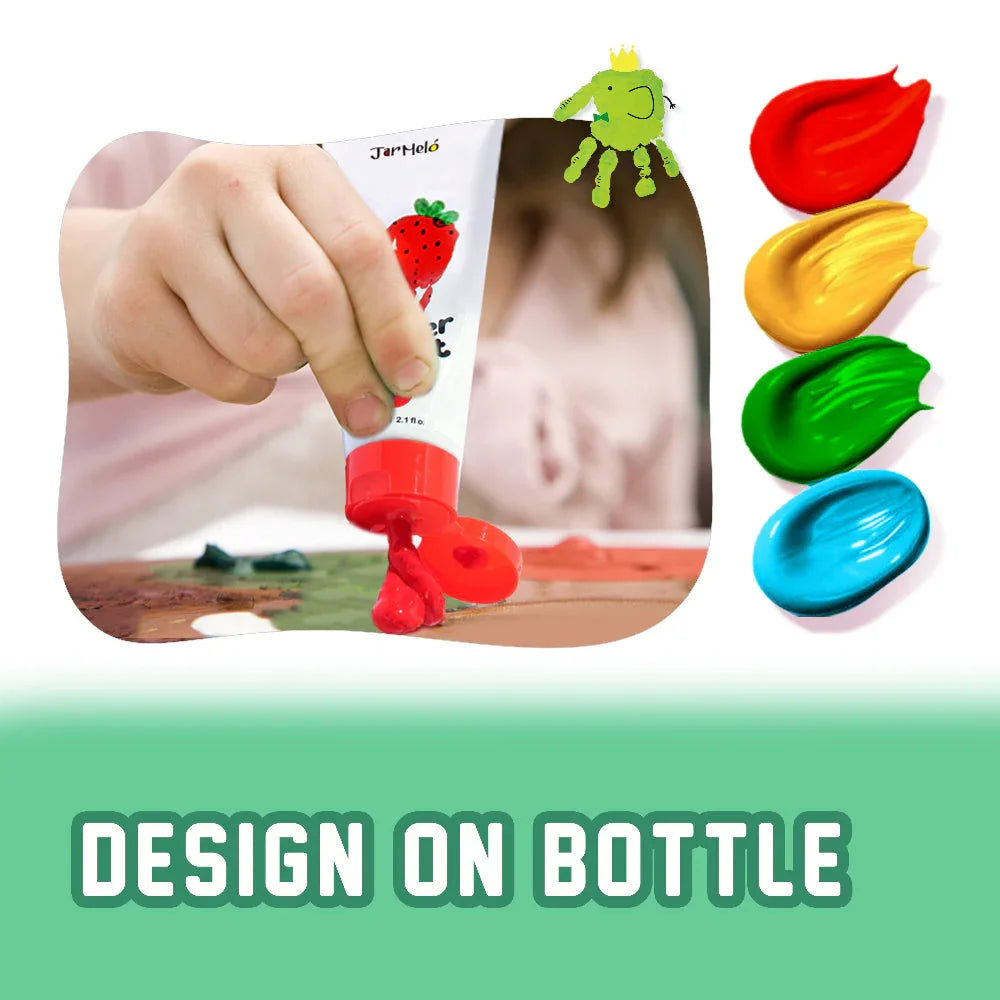 Jar Melo Washable Finger Paint Colors Set - Jaiman Toys