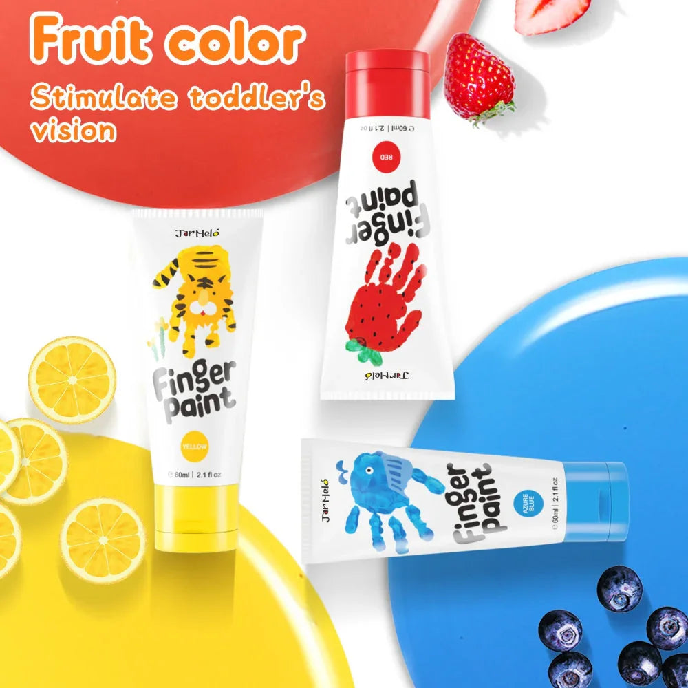 Jar Melo Washable Finger Paint Colors Set - Jaiman Toys