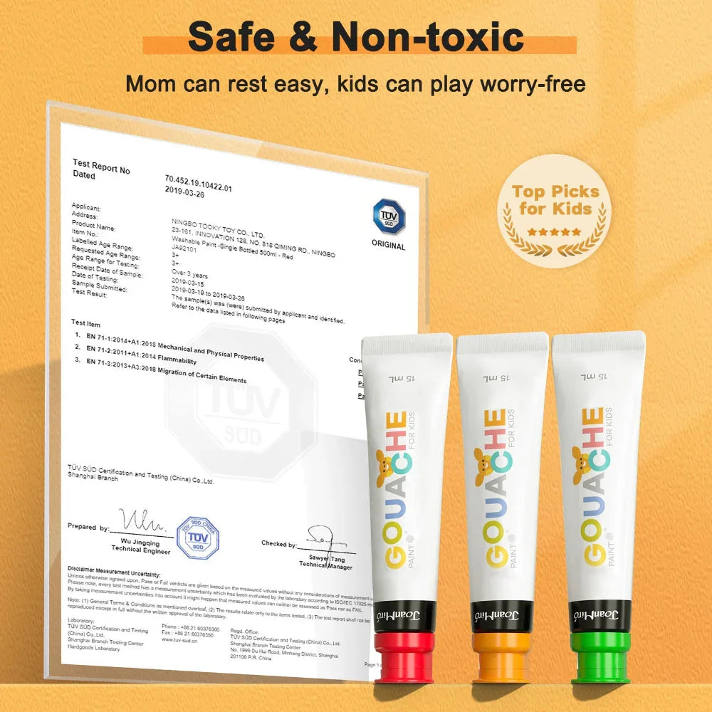 Jar Melo Washable Kids Paint Set - Gouache Paint - Jaiman Toys