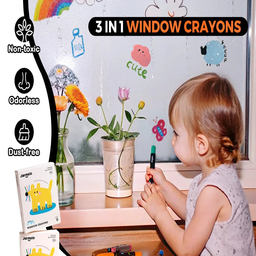 Jar Melo Window Crayons - Jaiman Toys