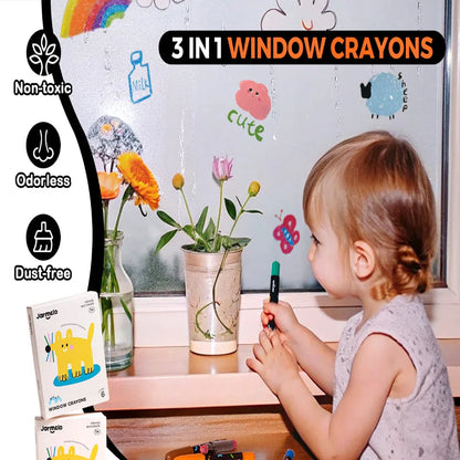 Jar Melo Window Crayons - Jaiman Toys