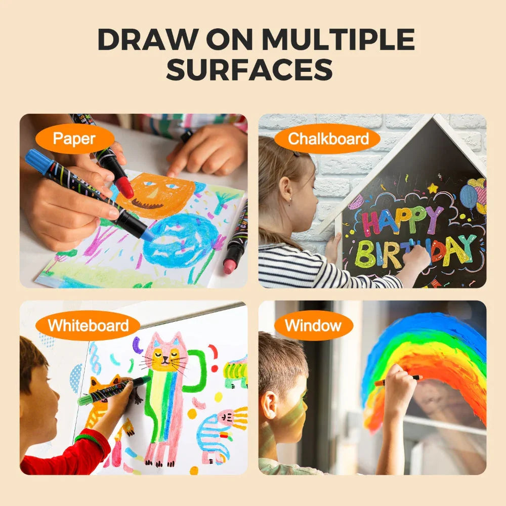 Jarmelo Smooth Time Dustless Chalk - 12 Colors - Jaiman Toys