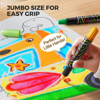 Jarmelo Smooth Time Dustless Chalk - 12 Colors - Jaiman Toys