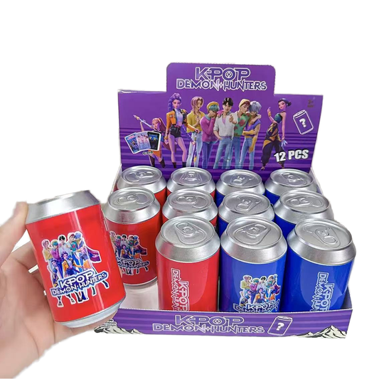 KPOP Demon Hunters Mystery Can Toy (1 Pc Random) – Surprise Collectible Figure with Cards for Kids & Fans