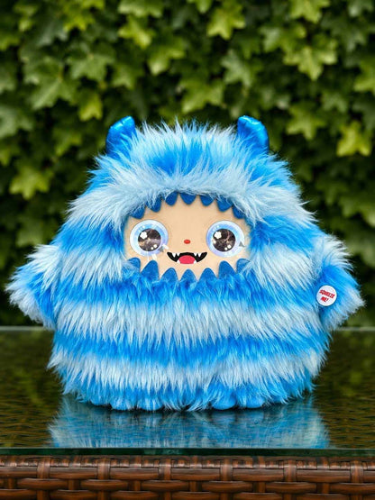 Monster Ledodo AI Interactive Plush Toy with LED Eyes | Smart AI Companion | App-Controlled Talking Plush | 9-Inch Soft Plush Robot | Intelligent Voice Interaction | Blue Monster