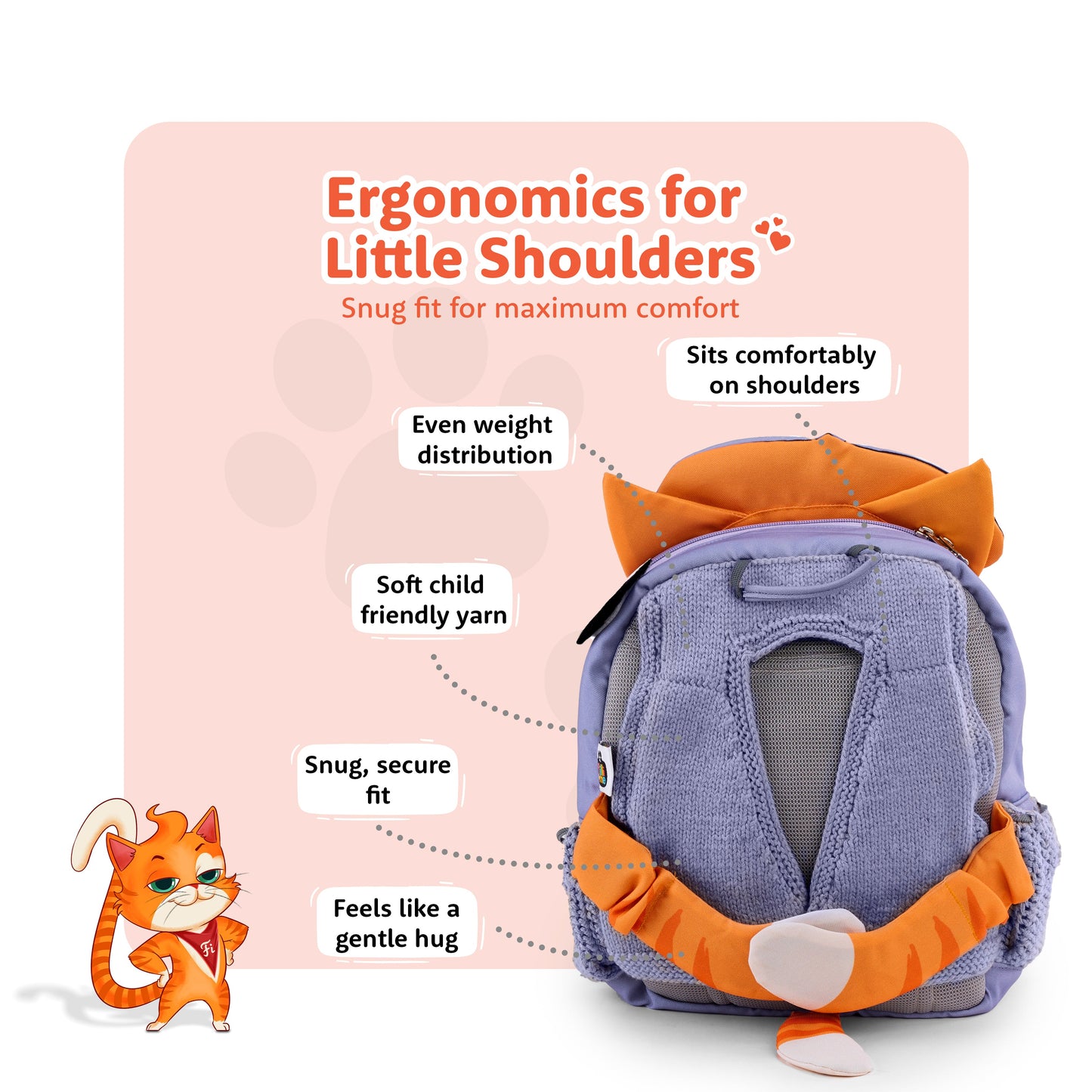 Filli & Me Artist Filli HugBag | 12.5L Kids Backpack for Kindergarten (4–5 Years) | Lightweight School & Travel Bag