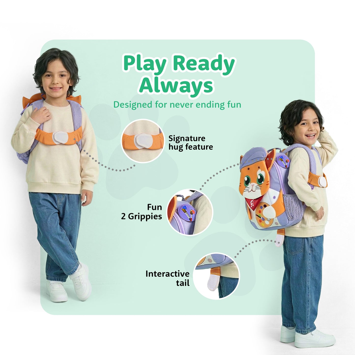 Filli & Me Artist Filli HugBag | 12.5L Kids Backpack for Kindergarten (4–5 Years) | Lightweight School & Travel Bag