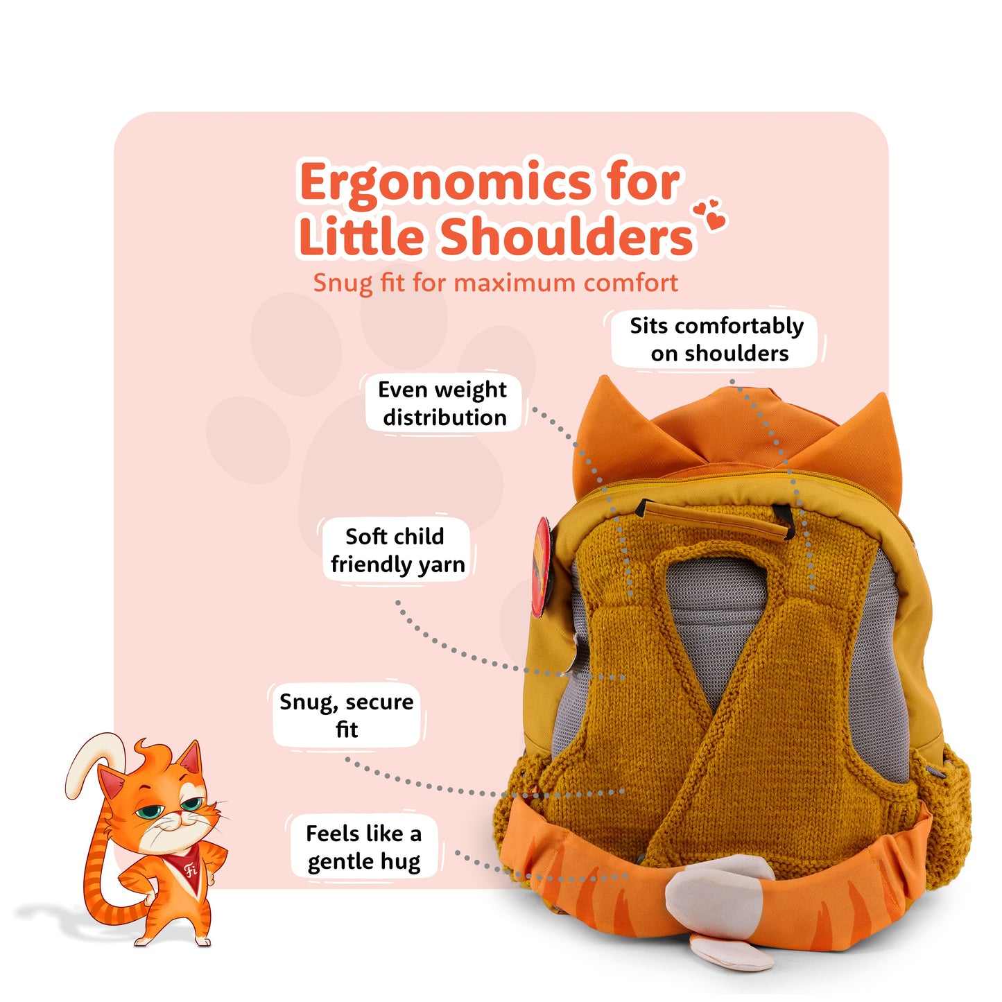 Filli & Me Builder Filli HugBag | 12.5L Kids Backpack for Kindergarten (4–5 Years) | Lightweight School & Travel Bag