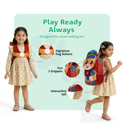 Filli & Me Driver Filli HugBag | 12.5L Kids Backpack for Kindergarten (4–5 Years) | Lightweight School & Travel Bag