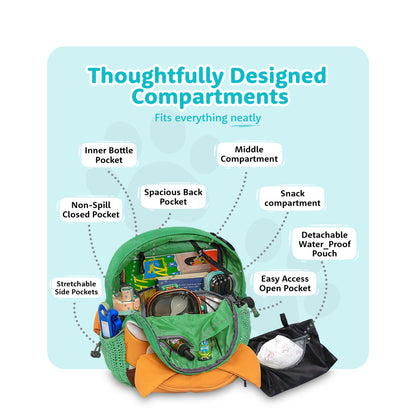 Filli & Me Gardener Filli HugBag | 12.5L Kids Backpack for Kindergarten (4–5 Years) | Lightweight School & Travel Bag