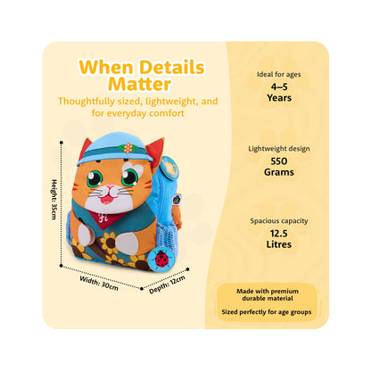 Filli & Me Gardener Filli HugBag | 12.5L Kids Backpack for Kindergarten (4–5 Years) | Lightweight School & Travel Bag