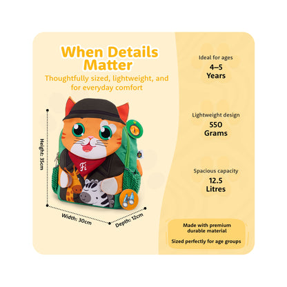 Filli & Me Ranger Filli HugBag | 12.5L Kids Backpack for Kindergarten (4–5 Years) | Lightweight School & Travel Bag