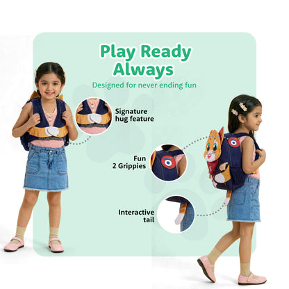 Filli & Me Rockstar Filli HugBag | 12.5L Kids Backpack for Kindergarten (4–5 Years) | Lightweight School & Travel Bag