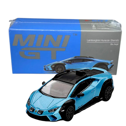 Mini GT #807: Lamborghini Huracán Sterrato Blu Aegir 1:64 - Jaiman Toys