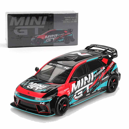 Mini GT 1/64 Hyundai Ioniq 5 N RS-01T 2025 Tokyo Auto Salon LHD Diecast Scale Model Car