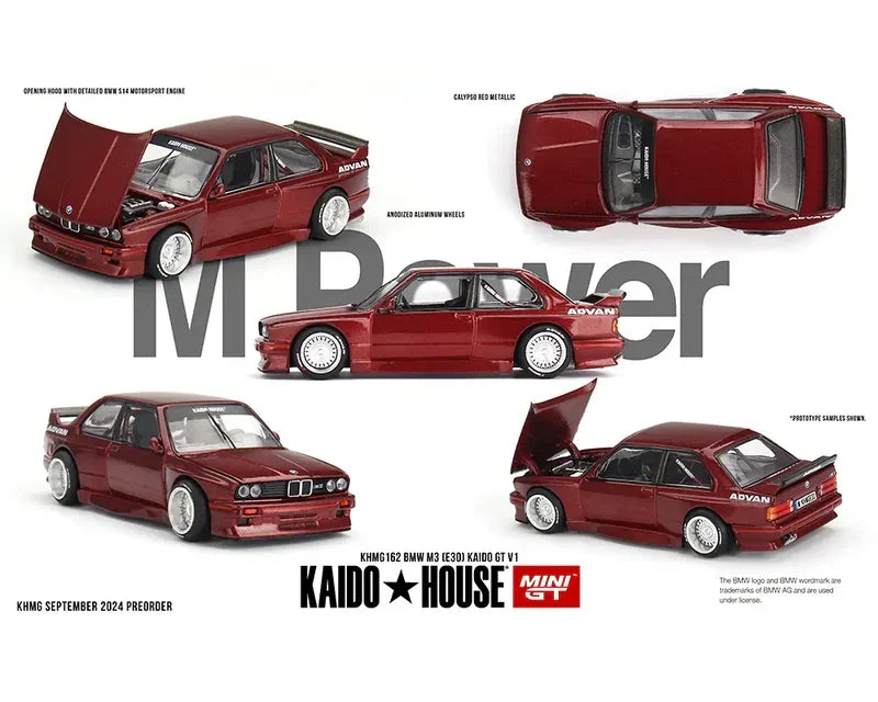 Kaido House x Mini GT 1:64 BMW M3 (E30) Kaido GT V1 – M Red - KHMG162 - Jaiman Toys