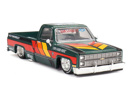 MiniGt 1:64 Chevrolet Silverado Pickup Truck Kaido Works V3 – Dark Green Metallic | Kaido House x Mini GT Die-Cast Model